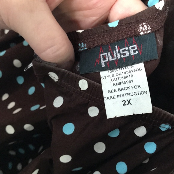 💙POLKADOT DRESS BY PULSE SIZE 2X NWOT EXCELLENT CONDITION! - Picture 5 of 8